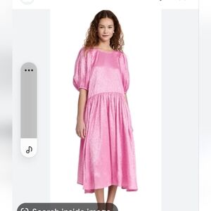 Barbiecore Stine Goya Amelia Sequin Puff Sleeve Small NWT 1302